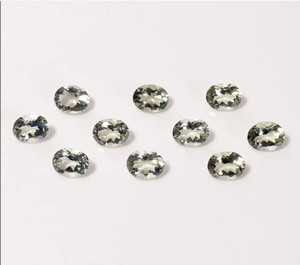 Venta al por Mayor de Gemas Orgánicas Naturales, Amatista Verde Claro Ovalada Facetada, Corte Brillante, Gemas Sueltas Certificadas de 3x5mm-8x10mm para Joyería - Product Image 3