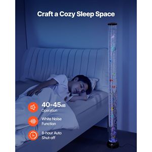 Lampada da Tavolo Sensoriale con Acquario a Bolle da 5 Piedi, 10 Pesci Galleggianti e 16 Effetti di Colore con Telecomando - Product Image 5