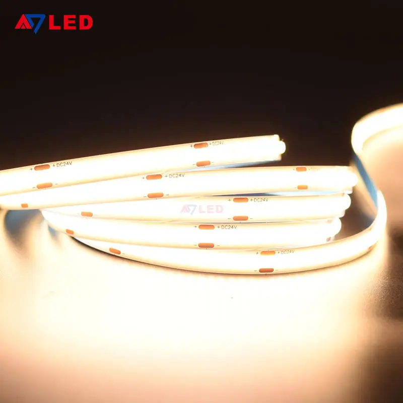 Reel-to-Reel COB 480LED lampu Strip 5-Meter 6500K LED sumber cahaya DC24V tegangan Input IP20 & ROHS pencahayaan Linear bersertifikat