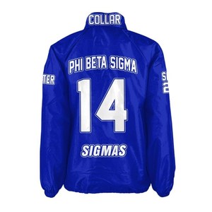 Chaqueta de la Fraternidad Phi Beta Sigma para Hombre, Azul, con Letras Griegas Bordadas, Estilo Bomber Casual con Botones, Venta al Por Mayor OEM, Última Tendencia - Product Image 6