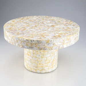 Soporte de pastel con incrustaciones de hueso de madreperla de concha de burbuja hecho a mano para panaderos soporte de pastel real - Product Image 4