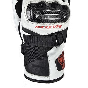 New Men's Short Carbon Fiber Motorcycle Auto Racing <b>Gloves</b> Printed White Black Leather Mesh for Winter Customizable Team Name - Product Image 6