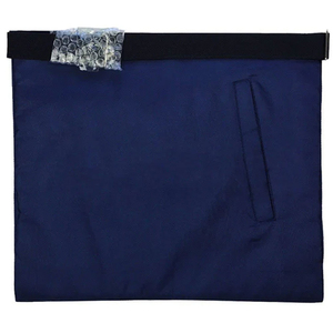 Tabliers maçonniques de qualité supérieure brodés à la main, tabliers de maître maçon bleus et blancs en velours, tabliers maçonniques personnalisés - Product Image 4