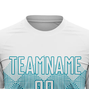 T-shirt de football/soccer vintage oversize pour homme, coupe boxy, en mesh, à séchage rapide, de haute qualité, personnalisé, style streetwear. - Product Image 3