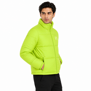 Chaquetas de poliéster con cremallera para hombre, al por mayor, chaqueta acolchada de invierno, abrigo cálido personalizado con aislamiento, venta al por mayor OEM - Product Image 4