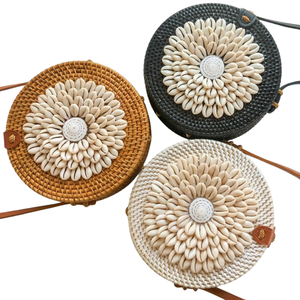 กระเป๋าหวายขายดีปี 2026 กระเป๋าหวายเปลือกหอยขายส่ง กระเป๋าช้อปปิ้งทำมือ โรงงานเวียดนาม ราคาถูก รับผลิตแบบ OEM - Product Image 1