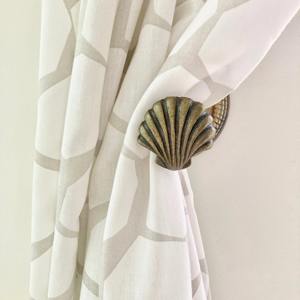Sujetador de Cortina con Diseño de Conchas Marinas, Elegante Soporte Decorativo para Cortinas, Ideal para Ventanas de Cocina y Cafetería, de la India - Product Image 1