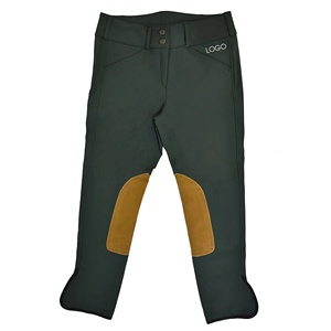 Fabricant indien de vêtements équestres pantalons culottes pour enfants pour l'équitation en cuir genou Patch Junior Rider par Horsekraft - Product Image 1