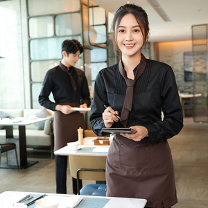 Uniformes de serveurs de restaurant haut de gamme pour hôtels, restaurants, cafés, uniformes de serveurs et serveuses, logo personnalisé OEM - Product Image 1