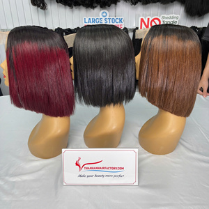 Swiss HD Lace Transparent Lace Closure Front Bone Straight Bob Perruques Cheveux Humains Cheveux Bruts Toutes Les Couleurs Extensions de Cheveux Humains - Product Image 4