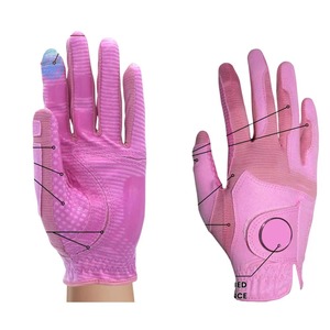 Gants de golf ultra doux et durables en cuir véritable blanc pour adultes, vente en gros du fabricant, poignées pour les mains, usage sportif extérieur, best-seller - Product Image 1