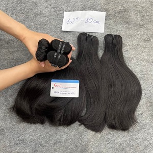 Extensiones de Cabello Natural Liso de Alta Calidad, Tejidas a Máquina, 12 Pulgadas, Colores Naturales, Precio al por Mayor - Product Image 6