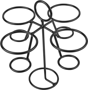 Support à gâteau en métal noir personnalisé, conçu sur mesure, avec 6 trous, pour mariage, anniversaire, célébration - Product Image 6