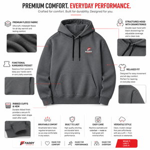 Sweat à capuche unisexe surdimensionné personnalisé avec logo, style streetwear, en molleton de coton épais, vierge, vente en gros - Product Image 5