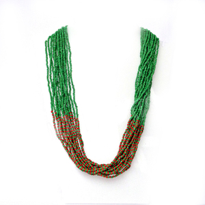 Premium Multicolor Seed Glass Bead Strands Green Red Mix <b>Small</b> Size for Jewelry Making Bulk Wholesale Indian Supplier - Product Image 1