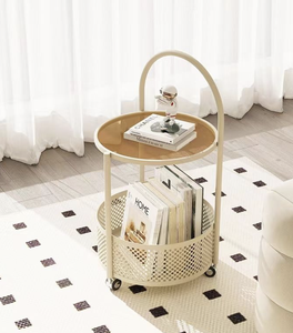 Luxury Gold Metal Modern Waterproof Non-Folding Bar <b>Cart</b> Rolling Drink Trolley 4-Wheel Serving <b>Cart</b> Storage Shelves for Home - Product Image 2