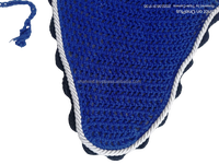 Voile anti-mouches pour chevaux Professional Choice Customize SI-FV-03, personnalisable, cordon blanc 5 mm, en polyester extensible