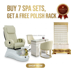 Buy 7 Spa Sets Get A Free Polish Rack New OEM/ODM <b>Nail</b> <b>Equipments</b> Comfortable Electric Beauty Leather Pedicure Chair - Product Image 1