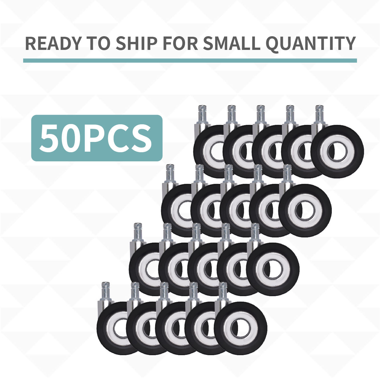 Wholesale 70mm TPR Contemporary Silent Hollow Silver Swivel Caster Wheels Precision Bearing Custom Pack 5-Piece for Office Chair