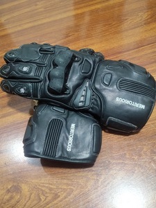 Nouveauté, gants de moto de haute qualité, cuir de vachette, respirants, doigts entièrement couverts, gants de sport de plein air, gants de course, style noir - Product Image 2