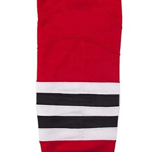 Chaussettes de hockey sur glace personnalisées pour hommes et femmes Chaussettes de hockey sur glace rouges, blanches et noires, toutes couleurs, sublimation complète - Product Image 4