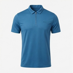 High Quality Men's Summer Golf <b>Polo</b> T-Shirt Slim Fit Breathable Polyester Short Sleeve <b>Zip</b> <b>Up</b> Cotton Plus Size Shirts - Product Image 1