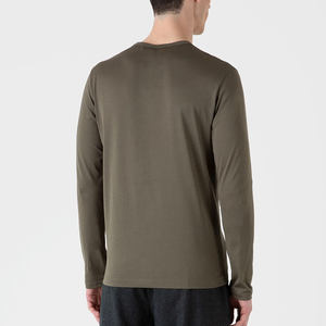 2026 new arrival <b>long</b> <b>sleeve</b> t shirt for men breathable cotton relaxed fit full <b>sleeve</b> spring autumn <b>undershirts</b> casual wear - Product Image 2