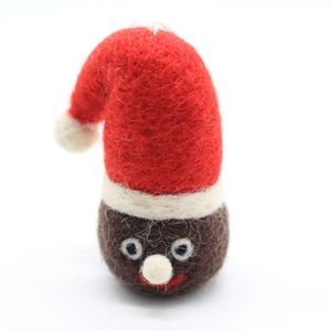 Ornement de Noël en feutre de laine fait main, personnage en feutrage à l'aiguille, boule décorative colorée pour les fêtes - Product Image 5