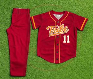 Ensemble uniforme de baseball noir avec maillot boutonné et pantalon, kit sportif personnalisé pour équipe, 100 % polyester, manches courtes, imprimé par transfert thermique - Product Image 3