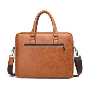 Maletín de Cuero Marrón para Portátil, Estilo Vintage, con Bolsillos Frontales con Hebilla, Correa para el Hombro, Alta Calidad, Personalizable - Product Image 3