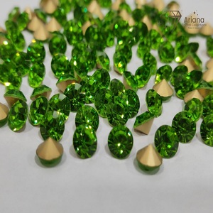 ARIANA Piedras de Cristal Premium Chaton con Base Puntiaguda Olivino Esmeralda Peridoto para Fabricación de Joyas, Accesorios de Vestir, Browbanda - Product Image 6