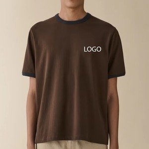 T-shirt décontracté pour homme, coupe ample, couleur unie, design élégant et tendance, col rond, collection 2026 - Product Image 1