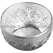 Aluminium Table Ware Food Serving Bowl Unique Design Silver Fruits Serving Bowl For <b>Wedding</b> Parties Use - Product Image 4