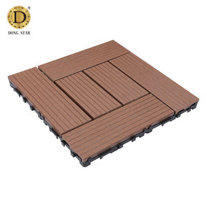 China Factory <span class=keywords><strong>Outlet</strong></span> OEM ODM Garden Design 300*300 Hollow Diy Wpc Composite Decking Tiles - Product Image 5