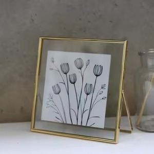 Stylish Home Accent Metal Glass Photo <b>Frame</b> Modern <b>Picture</b> Display Interior Decor - Product Image 3