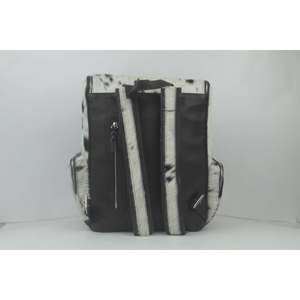 Mochila de piel de vaca estilo bohemio hecha a mano, bolso de piel de vaca auténtica con cierre de cremallera para uso diario - Product Image 3