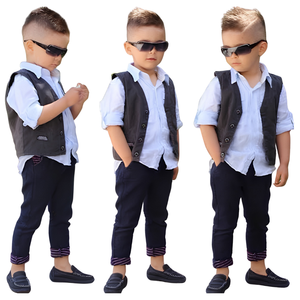 Gilet pour tout-petits Garçons sans manches en coton polaire matelassé léger respirant pour l'extérieur avec logo personnalisé en relief OEM ODM Vente en gros - Product Image 3