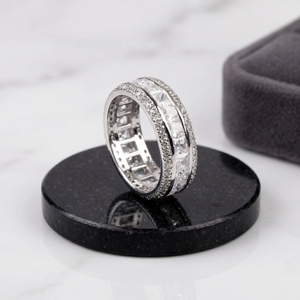 New Arrival Natural Cubic Zircon Gemstone Band <b>Ring</b> 925 Sterling Silver Handmade Luxury Wedding & Party Jewelry for Wholesale - Product Image 6