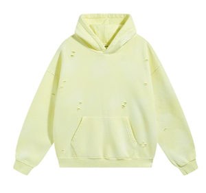 OEM Fashion Design Custom Men's Oversized Pullover Cotton Fleece Hooded Collar Acid Wash Hoodie Long Sleeve Sports <b>Jogger</b> - Product Image 3