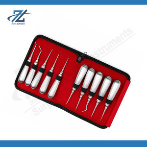 Equipo Dental: Kit de 10 Elevadores Luxadores de Raíz de Acero Inoxidable, Reutilizables y Autoclavables, Instrumentos Quirúrgicos Manuales - Product Image 3