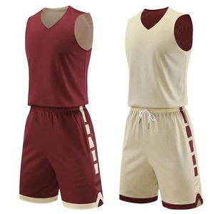 Uniforme de basket-ball réversible pour hommes, vêtements de sport d'extérieur respirants, gilet de basket-ball pour jeunes garçons, costume court, vêtements d'été pour enfants - Product Image 2