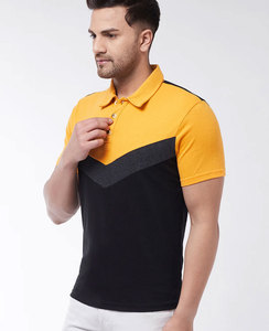 T-shirt polo de golf blanc personnalisé 240GSM Chemise à fermeture éclair à manches courtes en coton lourd T-shirt vierge de couleur assortie - Product Image 4