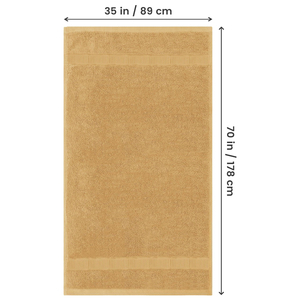 Serviette de bain en coton de couleur unie, rectangulaire, teinte, pour usage domestique - Product Image 3