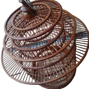 Jaula de pájaro tallada a mano, jaula de bambú de alta gama para loros, con descarga, diseño más nuevo para cría - Product Image 1