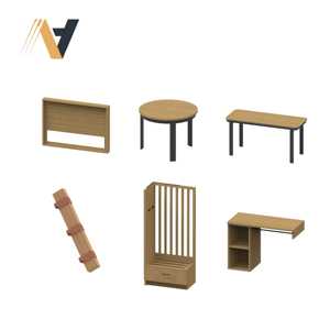 Juego de Muebles de Dormitorio con Cama Queen Ajustable para Almacenamiento, para Proyectos de Renovación y Conversión de Habitaciones Comerciales para Huéspedes, Ideal para Hoteles - Product Image 4