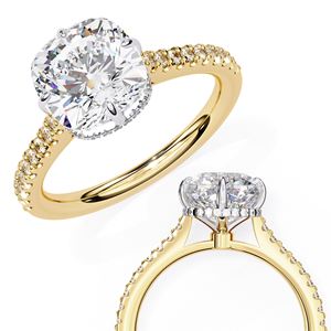 Bague de fiançailles solitaire en or massif 18 carats pour femme, avec diamant de laboratoire magnifique, certifiée IGI, bijoux de luxe pour mariage - Product Image 1