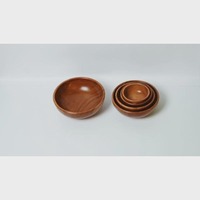 Natuurlijk gepolijste klassieke houten schaal voor salade, fruit, rijst & soep - milieuvriendelijk voor thuisgebruik en feesten