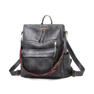 600D Leather Fashion <b>Backpack</b> Purse for Women 50-<b>70L</b> Large Capacity Casual Travel Multipurpose Shoulder Bag - Product Image 2