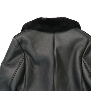 Luxury Genuine Leather <b>Shearling</b> <b>Jacket</b> <b>Men</b> Soft Sheepskin Fur Winter Aviator Coat Warm Fashion Durable Fit - Product Image 2