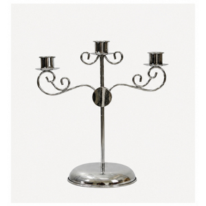 Wholesale 3 Arm Metal Candelabra Silver Candlestick <b>Stand</b> Elegant Style Taper Candle Holder for Wedding and Table Decoration - Product Image 3